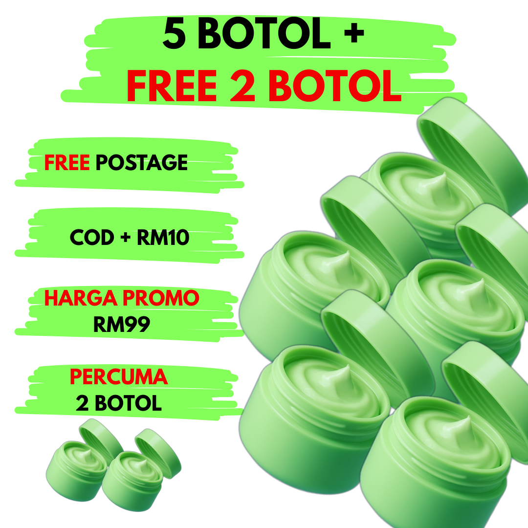 5 BOTOL (FREE 2 BOTOL + FREE POSTAGE + MONEYBACK GUARANTEE)